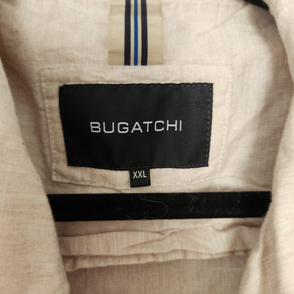 Bugatchi Linen Cotton Blend Cargo Lightweight Buttonfront Shirt Jacket XXL - Picture 6 of 7